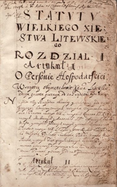 В Литве отмечают 450-летнюю годовщину Второго Статута Великого Княжества Литовского и профессии...